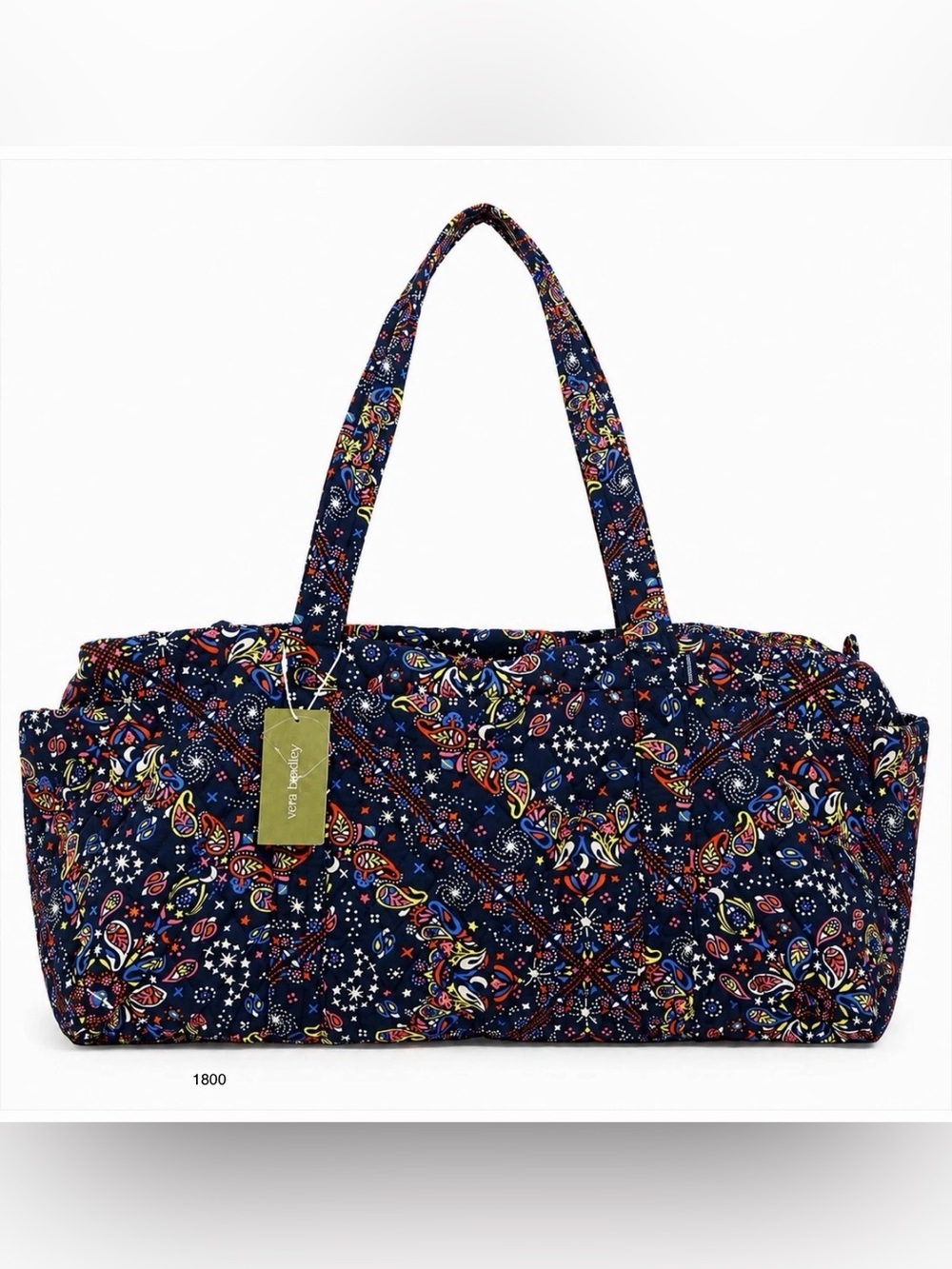 *new* Vera Bradley Original Duffel Bag Starry Paisley in Premium Cotton